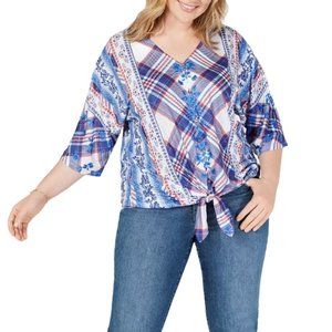 Style & Co. Women's PLUS  V-Neck Blouse 2X NWT